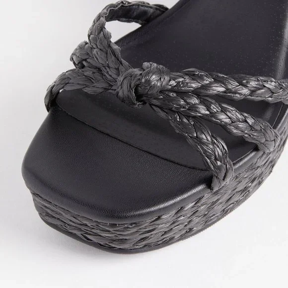 Torrid Black Wedge Sandals - Picture 4 of 10